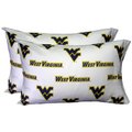 College Covers College Covers WVAPCSTPRW West Virginia Printed Pillow Case- Set of 2- White WVAPCSTWPR